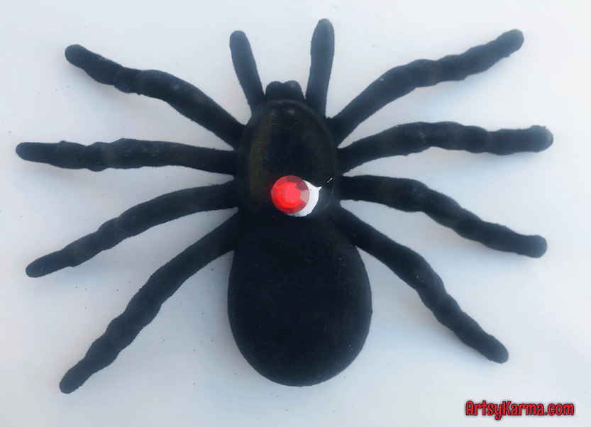 Making a diy black widow for halloween