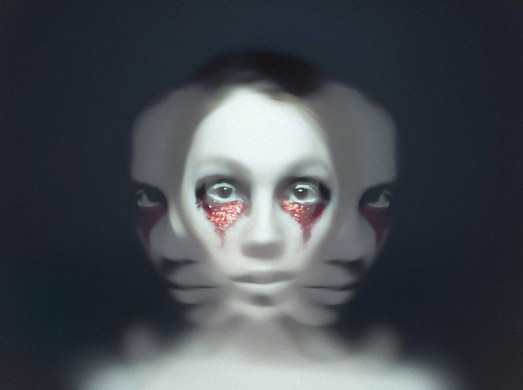 woman s face; spooky