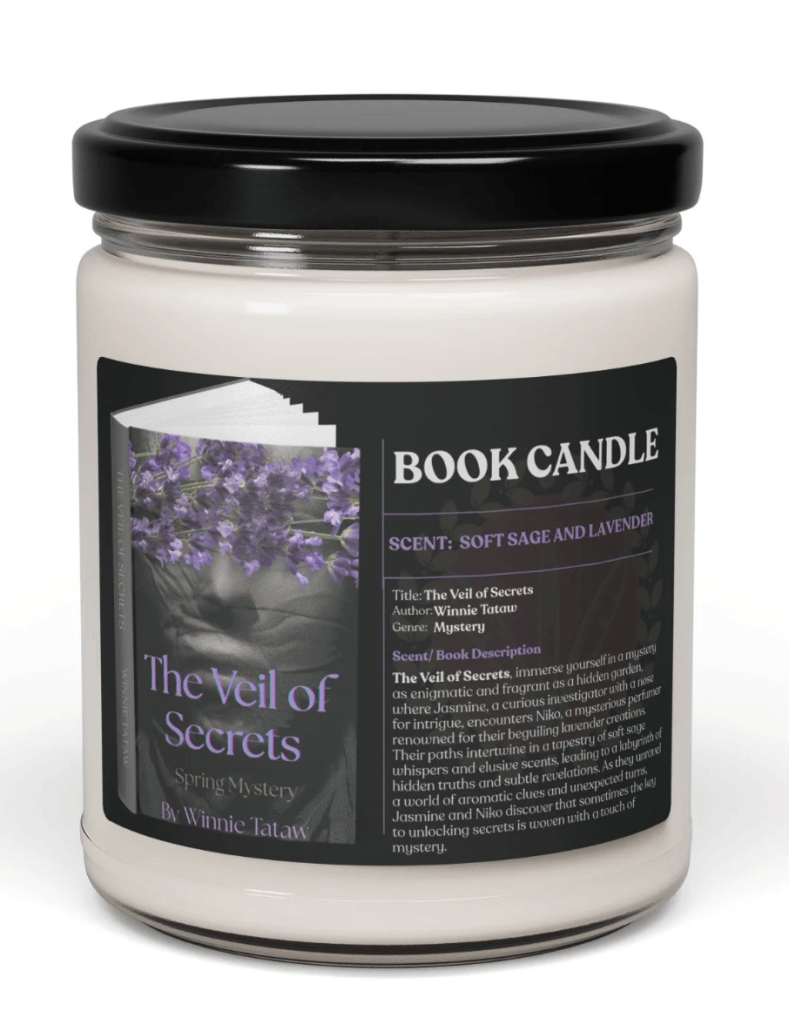Part of the Bookish Candles Series
Title: The Veil of Secrets