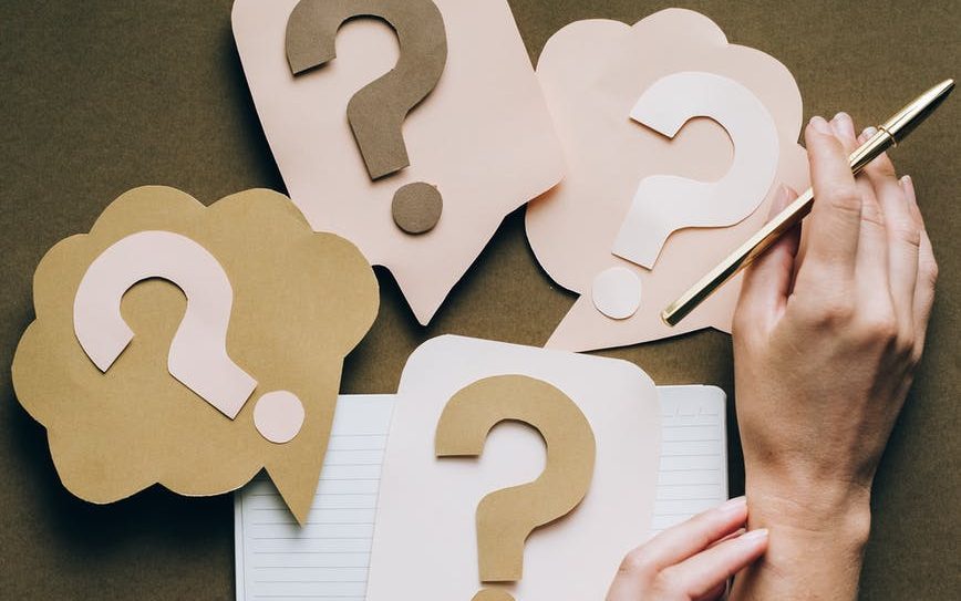person with difficulty and questions in studies