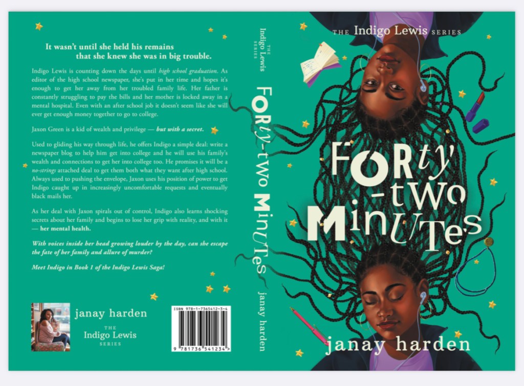 Author Janay book cover Forty-two Minutes; author spotlight on Win's Books