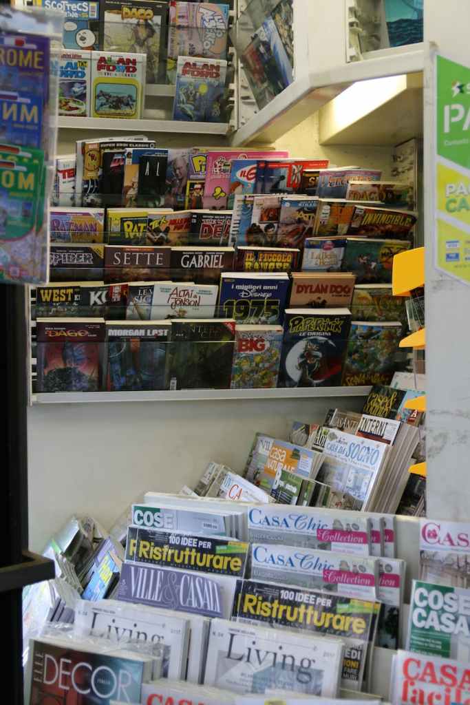 newspaper in a newsstand; publishing