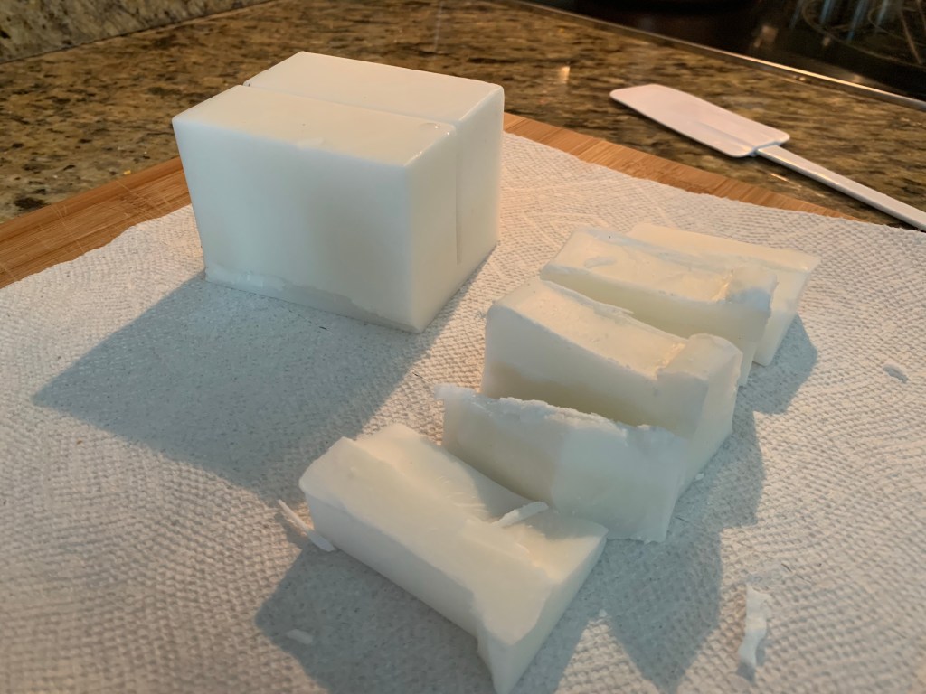 candle wax before it is melted