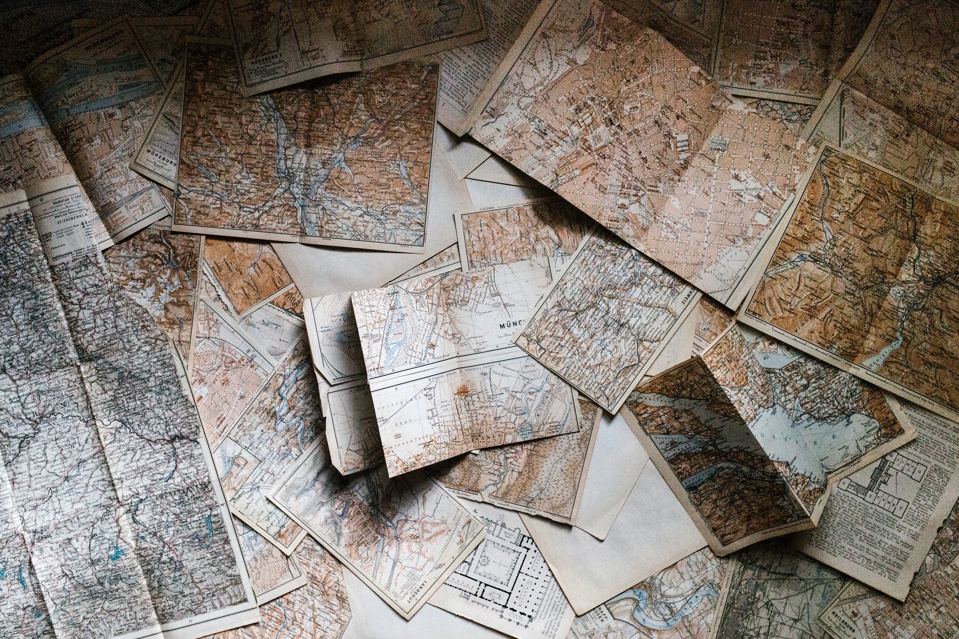 assorted map pieces; world building on Writers week on wins books