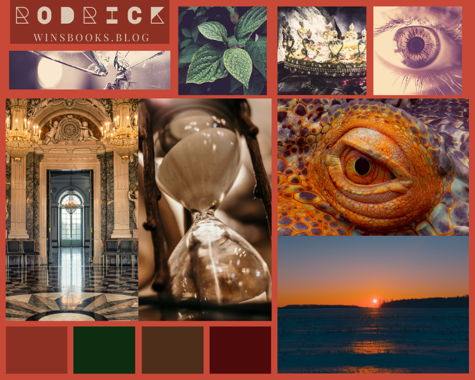 Rodrick mood board photo collage on Win's Books
