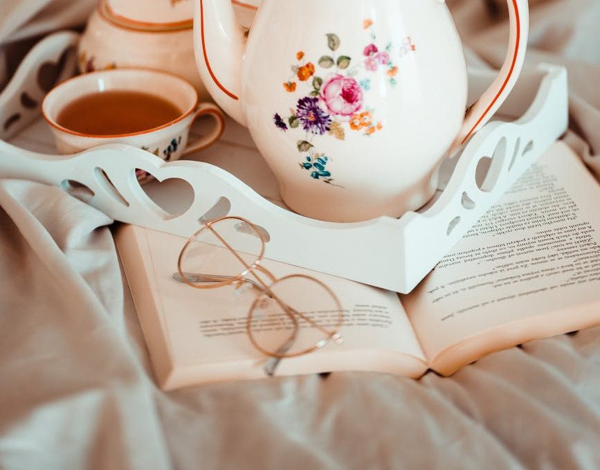 hot tea in a ceramic cup