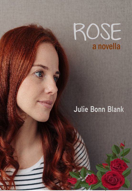Rose a novella book cover with red head young lady on the front