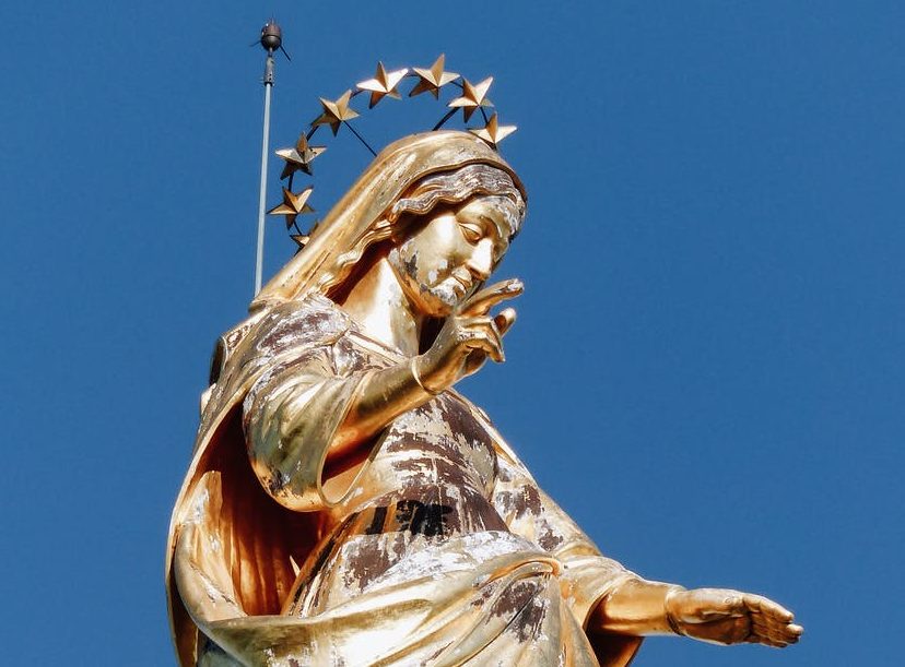 golden statue of virgin mary; Why I Like To Write About Mythology And Gods